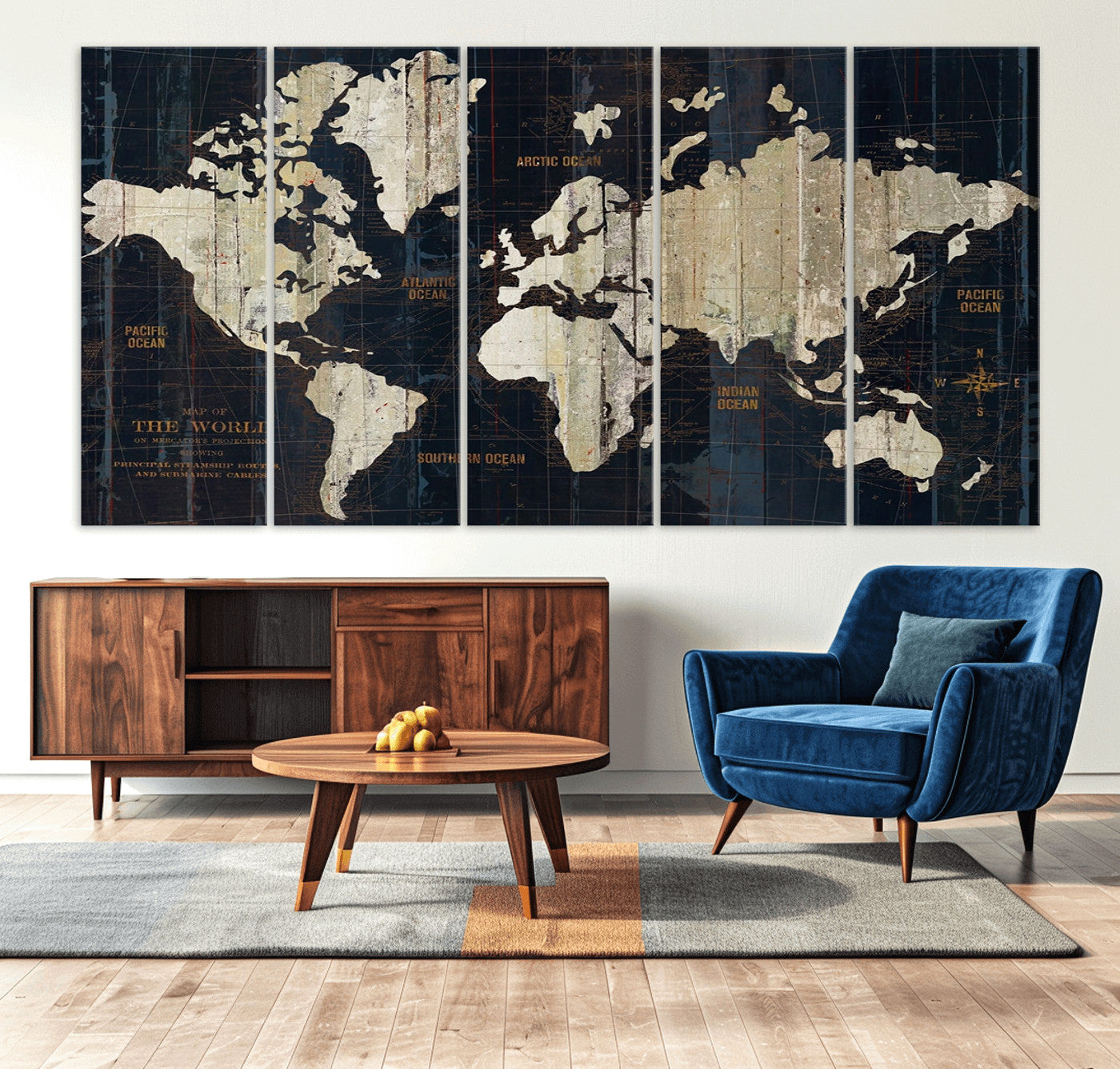 Push Pin World Map Canvas Print – Framed Wall Art for Couples to Track Their Travels – Anniversary Gift or Home Adventure Decor