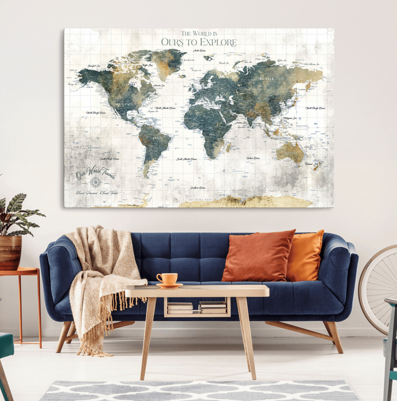 14988581-MGV-CV-36X24-Minimalist Seascape Wall Art Canvas Print, Framed Neutral Beach Print Art Picture Print, Sand Dune Photography Perfect Scandinavian Coastal