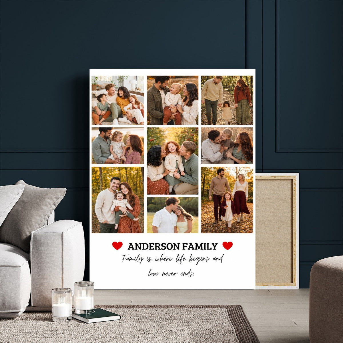 Personalized photo collage gift for parents and grandparents