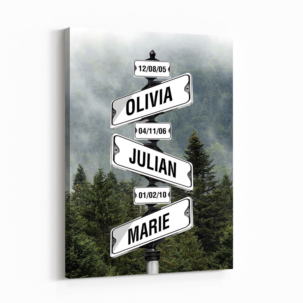 78367502-_Poster-30x20 - Personalized Street Sign Canvas Wall Art, Custom Family Names Signpost Print