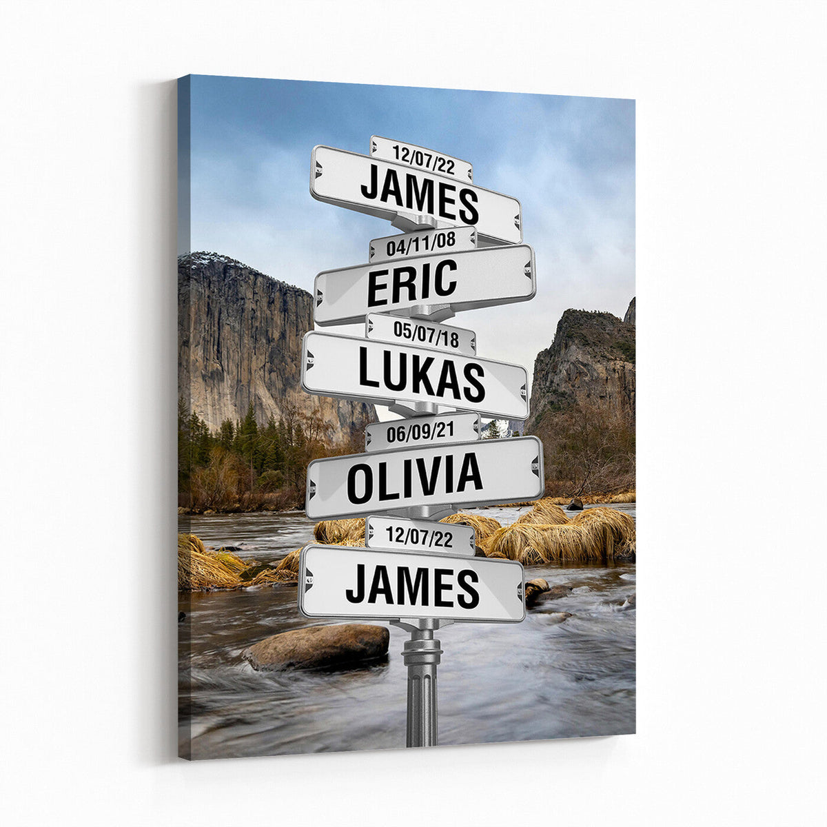 96475288-_Poster-30x20 - Personalized Street Sign Canvas Wall Art, Custom Family Names Signpost Print