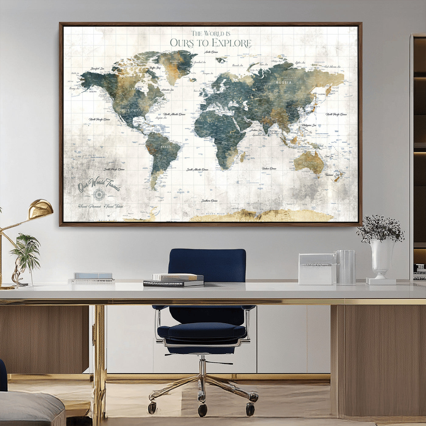 14988581-MGV-CV-36X24-Minimalist Seascape Wall Art Canvas Print, Framed Neutral Beach Print Art Picture Print, Sand Dune Photography Perfect Scandinavian Coastal