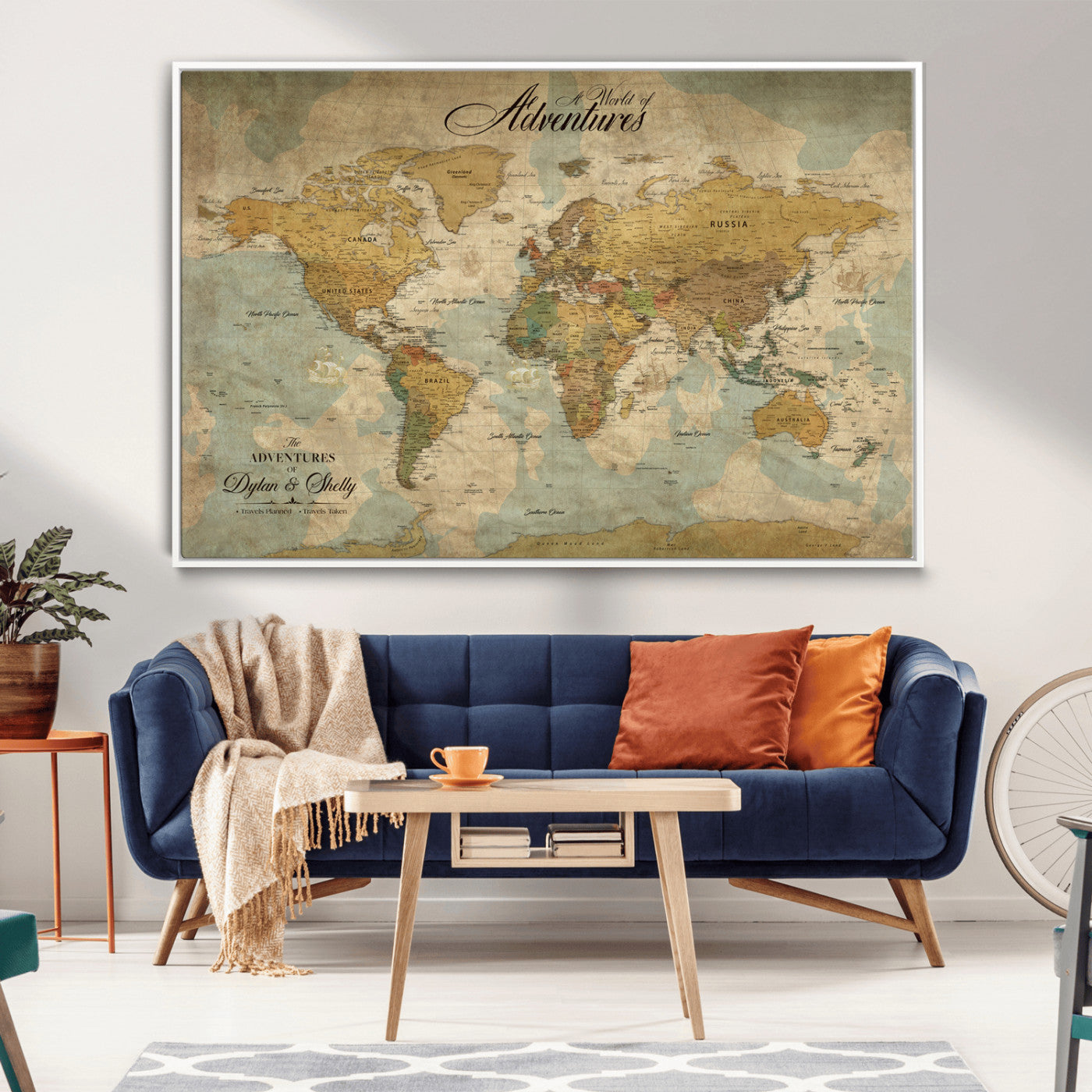 82876970-MGV-CV-36X24-Spotted Butterfly Wall Art Canvas Print, Neutral Insect Theme Print, Framed Earthy Wing Pattern Art Print, Large Minimalist Nature Decor