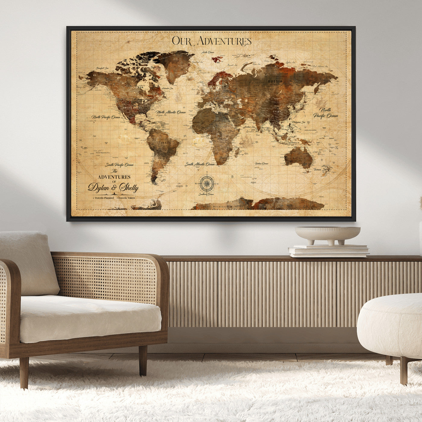 58339741-MGV-CV-36X24-Pastel Ocean Wall Art Canvas Print, Framed Soft Sunset Art Picture Print, Calm Sea Perfect minimalist Decor