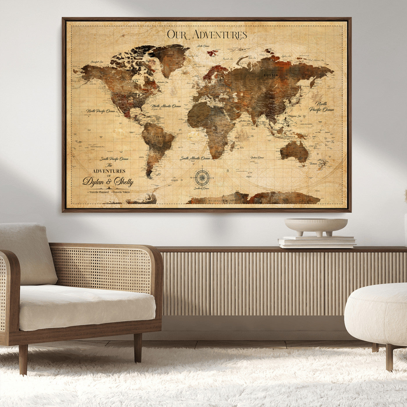 58339741-MGV-CV-36X24-Pastel Ocean Wall Art Canvas Print, Framed Soft Sunset Art Picture Print, Calm Sea Perfect minimalist Decor