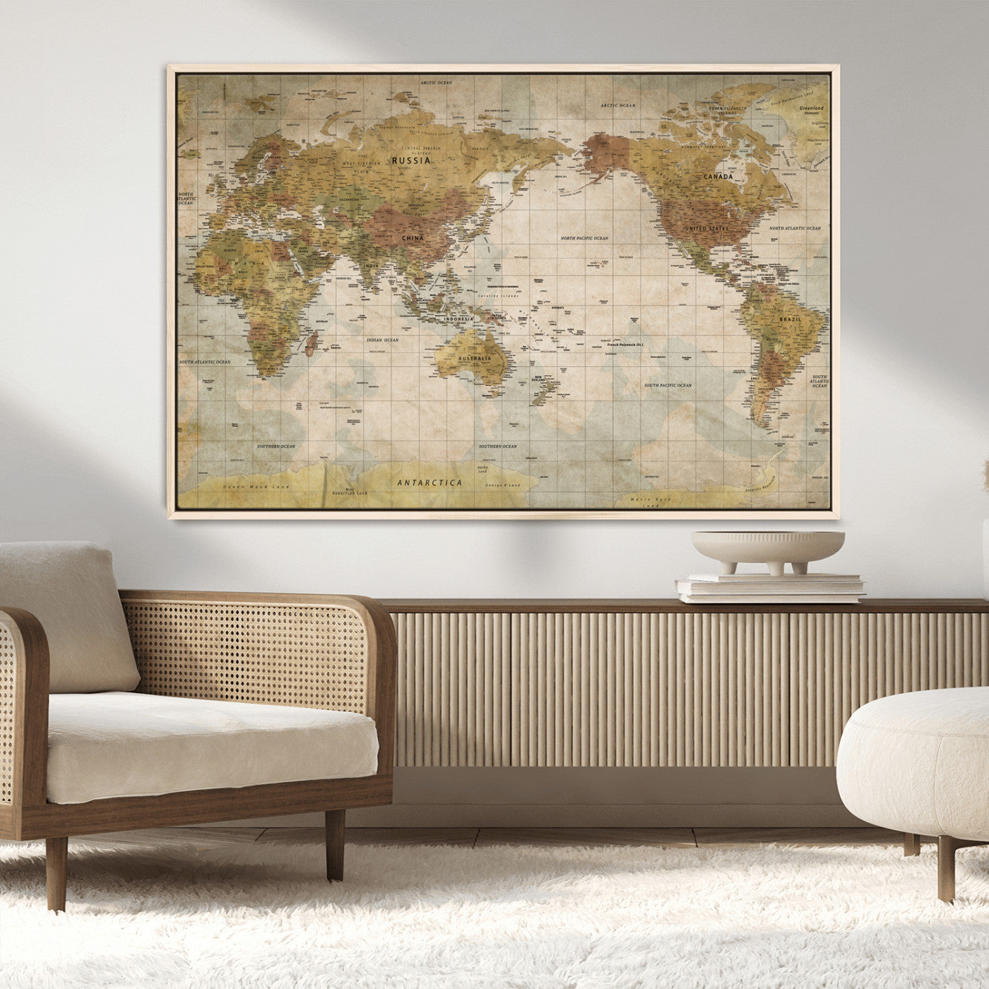 73306535-MGV-CV-36X24-Custom Push Pin World Map Wall Canvas Print – Personalized Travel Tracker for Anniversy Gift – Framed Custom Quotie Canvas for Home Office Decor