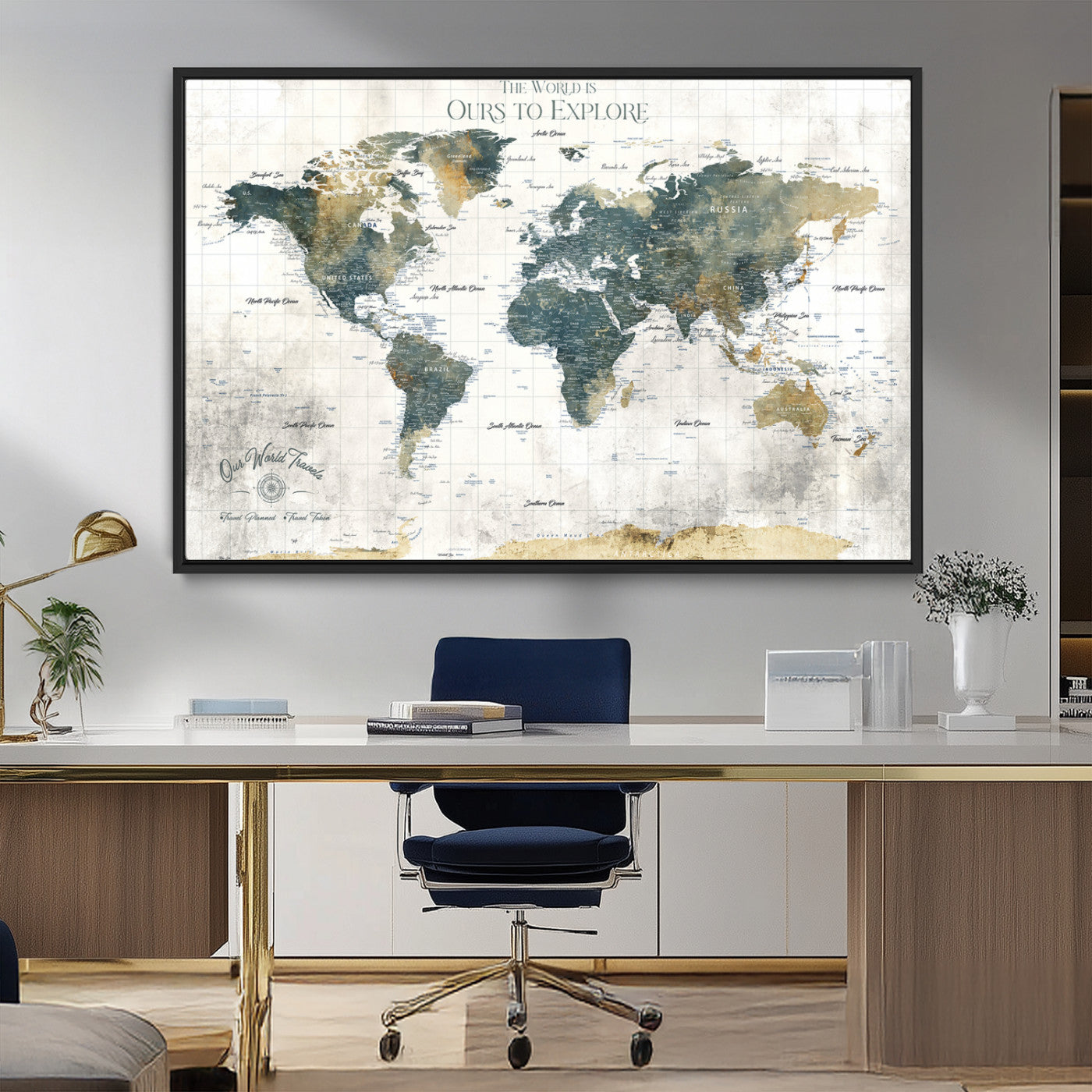14988581-MGV-CV-36X24-Minimalist Seascape Wall Art Canvas Print, Framed Neutral Beach Print Art Picture Print, Sand Dune Photography Perfect Scandinavian Coastal