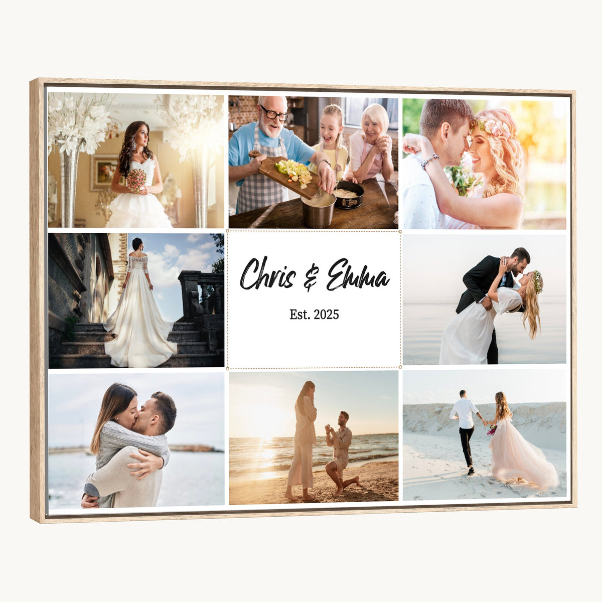 CSTM914ANIDD-MGV-CV-36X24 - Custom Photo Framed Canvas Wall Art, Personalized Picture Print