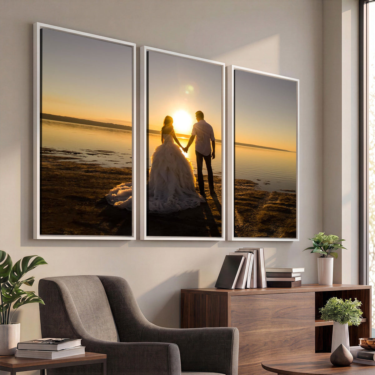 CSTM911-MGV-CV-48X32-3P - Personalized Custom Wall Art, Create Your Own Photo Canvas Print, 3 Panel Set