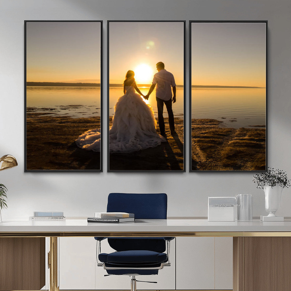 CSTM911-MGV-CV-48X32-3P - Personalized Custom Wall Art, Create Your Own Photo Canvas Print, 3 Panel Set