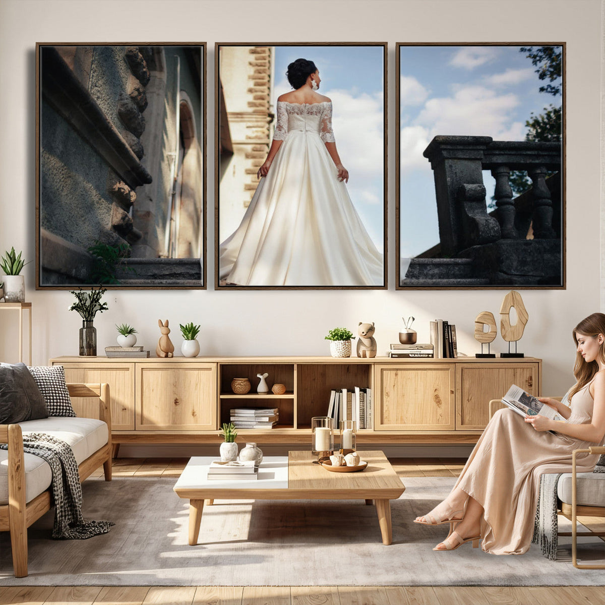 80645701D-MGV-CV-60X30-3P - Custom Canvas Print, Personalized Photo Wall Art, Unique Picture Design 3 Panel Set