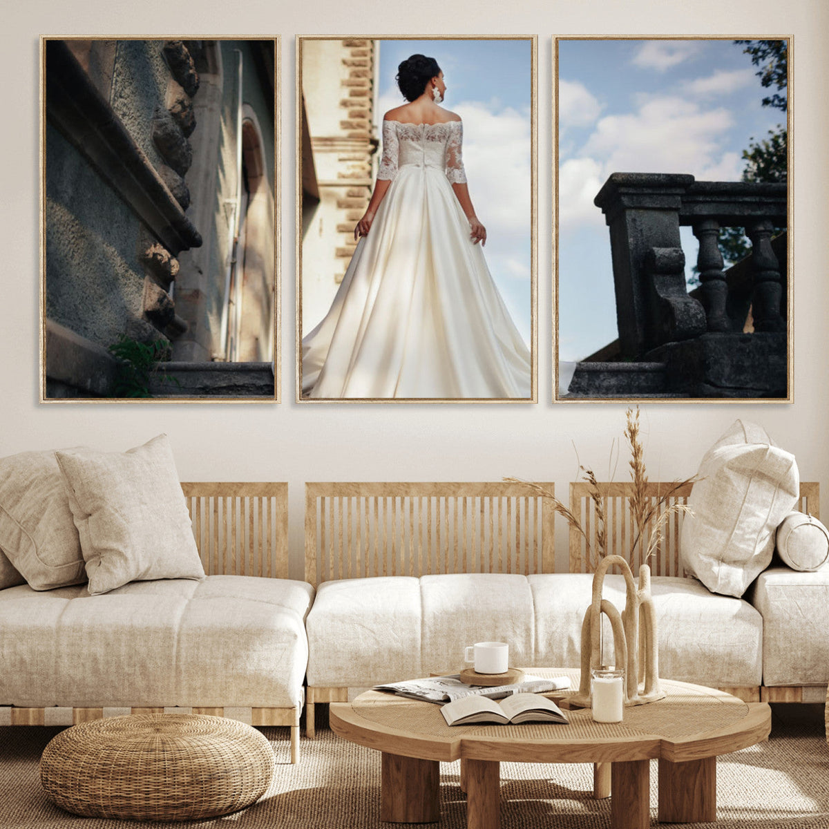 80645701D-MGV-CV-60X30-3P - Custom Canvas Print, Personalized Photo Wall Art, Unique Picture Design 3 Panel Set