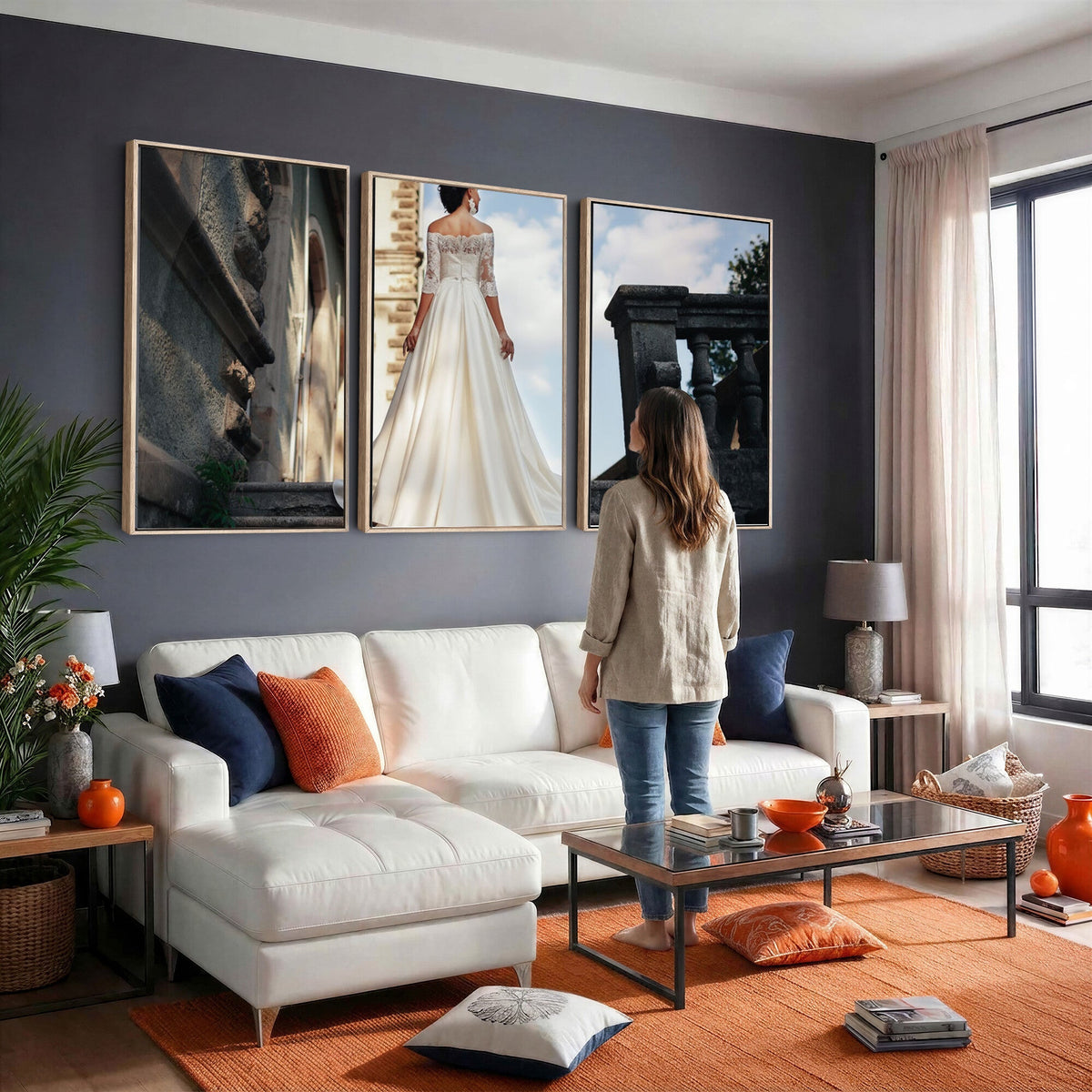 80645701D-MGV-CV-60X30-3P - Custom Canvas Print, Personalized Photo Wall Art, Unique Picture Design 3 Panel Set