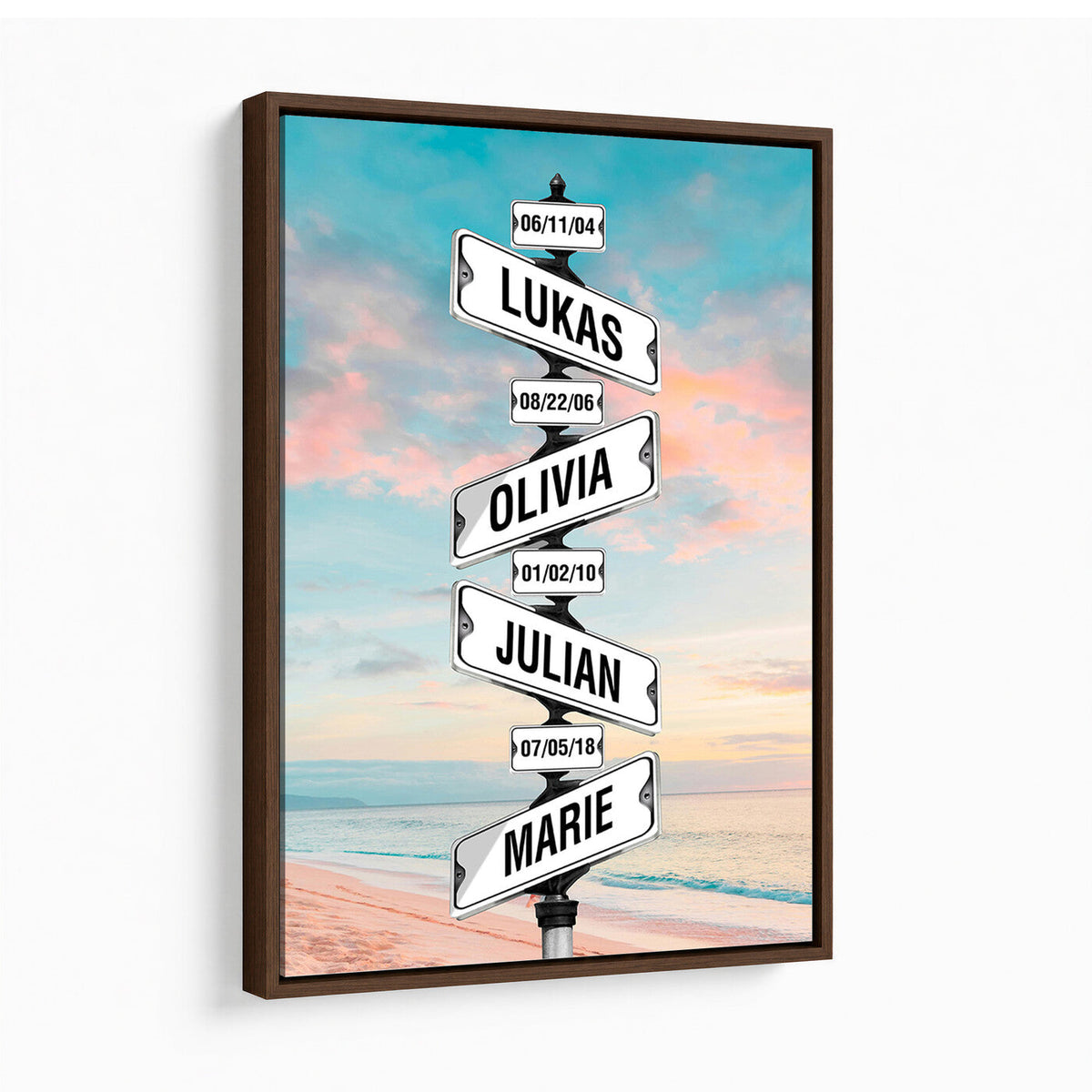 79027171-_Poster-30x20 - Personalized Street Sign Canvas Wall Art, Custom Family Names Signpost Print