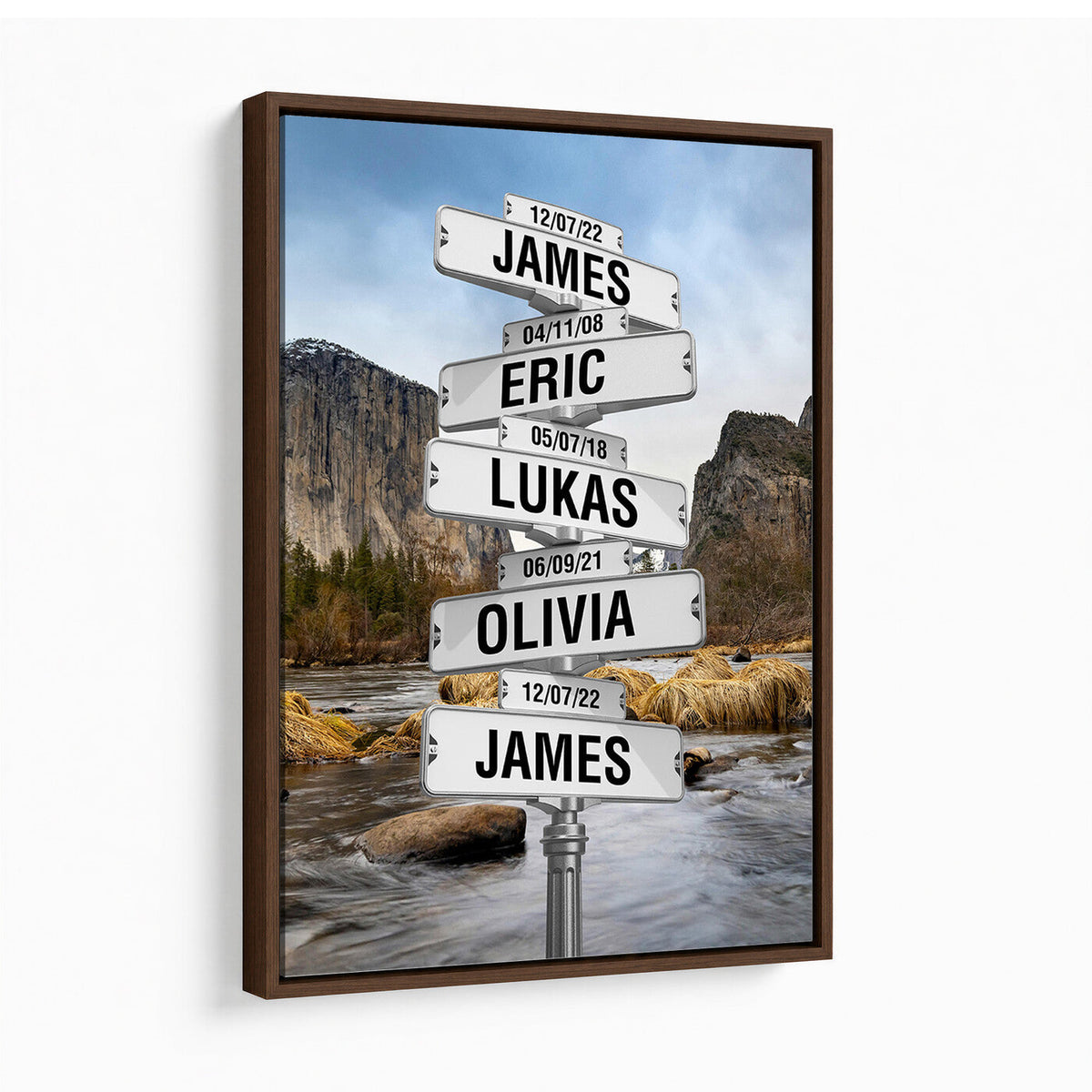 96475288-_Poster-30x20 - Personalized Street Sign Canvas Wall Art, Custom Family Names Signpost Print