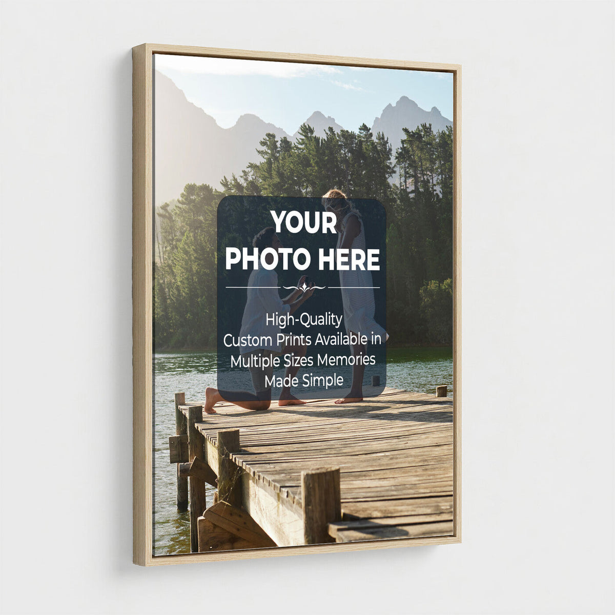 Custom Photo Canvas Print with Frame, Personalized Picture Wall Art