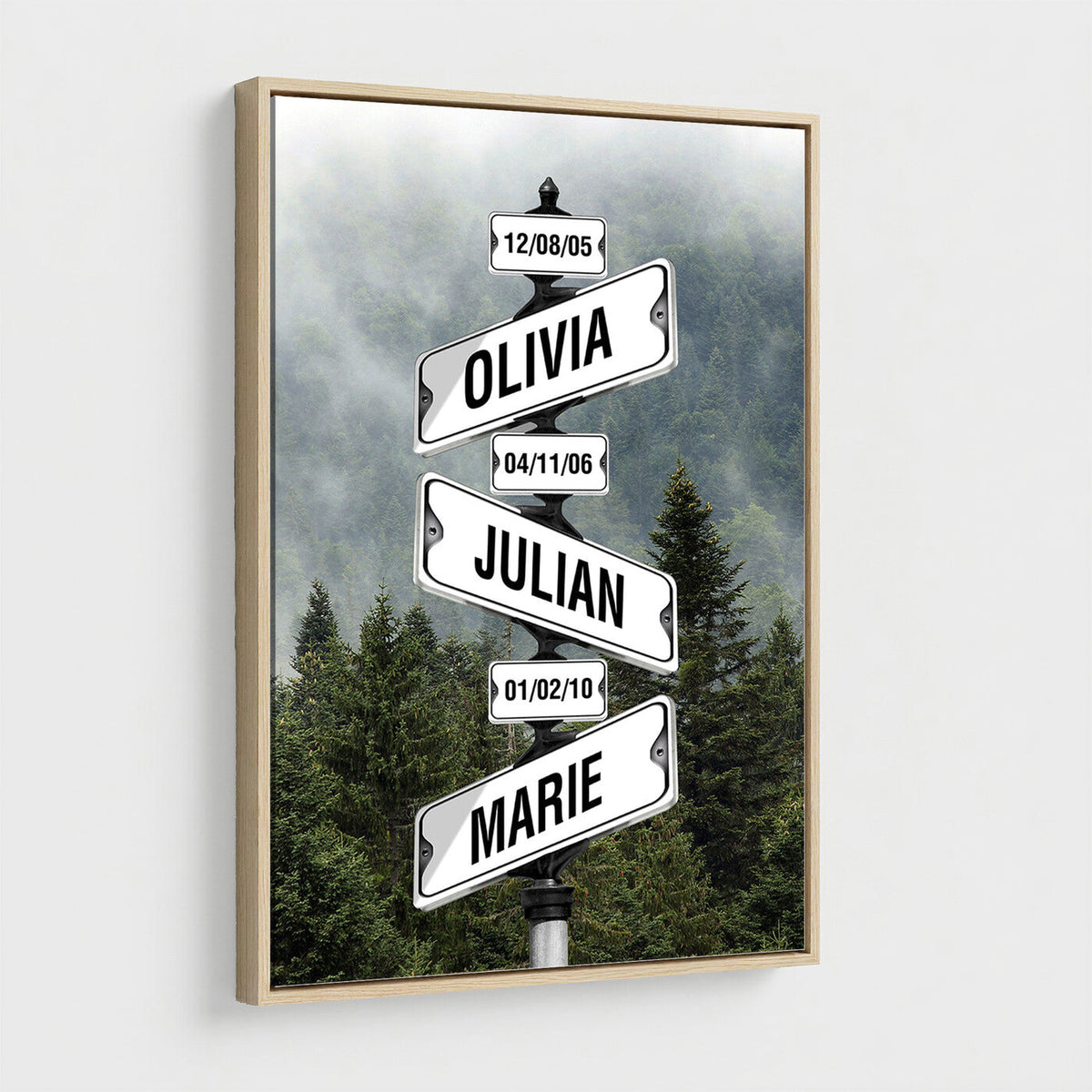 78367502-_Poster-30x20 - Personalized Street Sign Canvas Wall Art, Custom Family Names Signpost Print