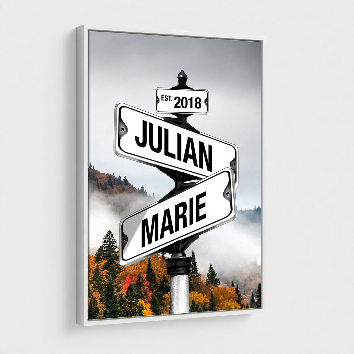 21375959-_Poster-30x20 - Personalized Street Sign Canvas Wall Art, Custom Family Names Signpost Print