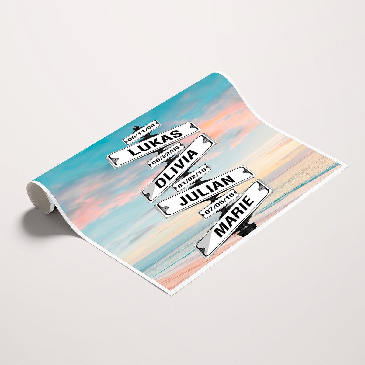 79027171-_Poster-30x20 - Personalized Street Sign Canvas Wall Art, Custom Family Names Signpost Print