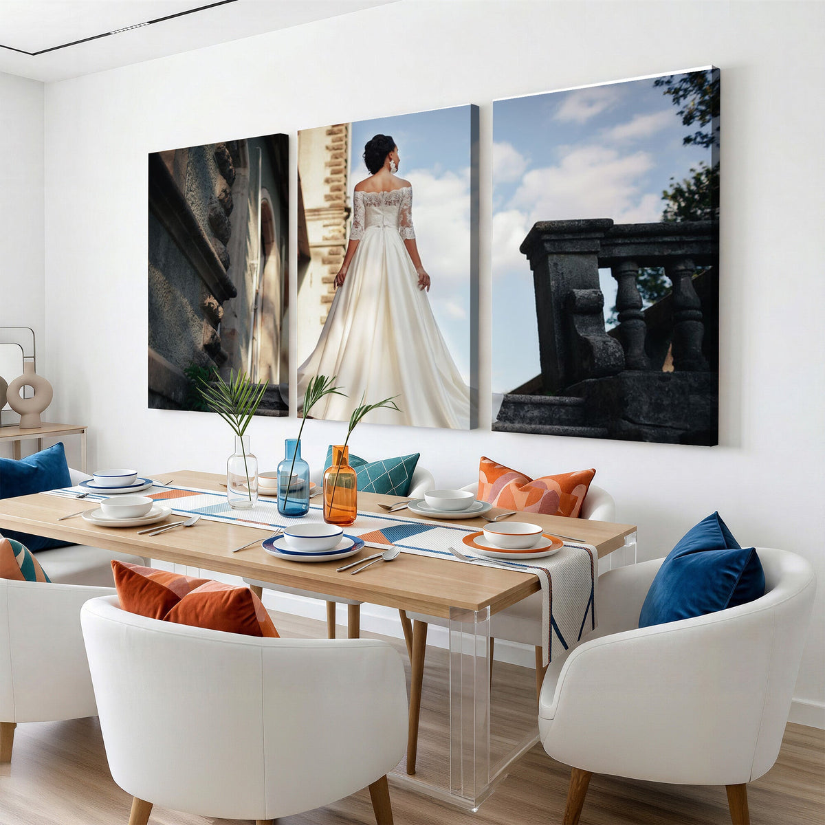 80645701D-MGV-CV-60X30-3P - Custom Canvas Print, Personalized Photo Wall Art, Unique Picture Design 3 Panel Set