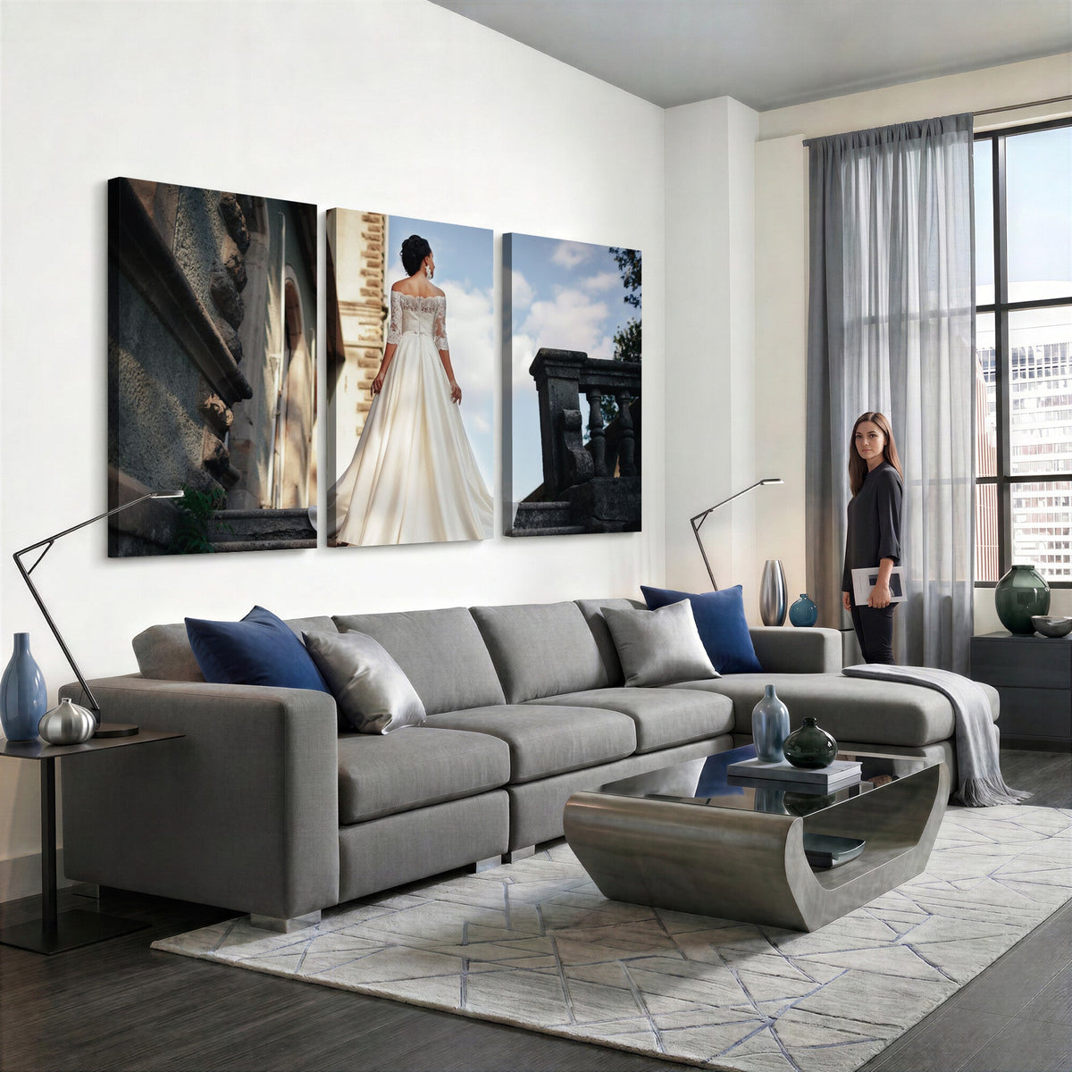 80645701D-MGV-CV-60X30-3P - Custom Canvas Print, Personalized Photo Wall Art, Unique Picture Design 3 Panel Set