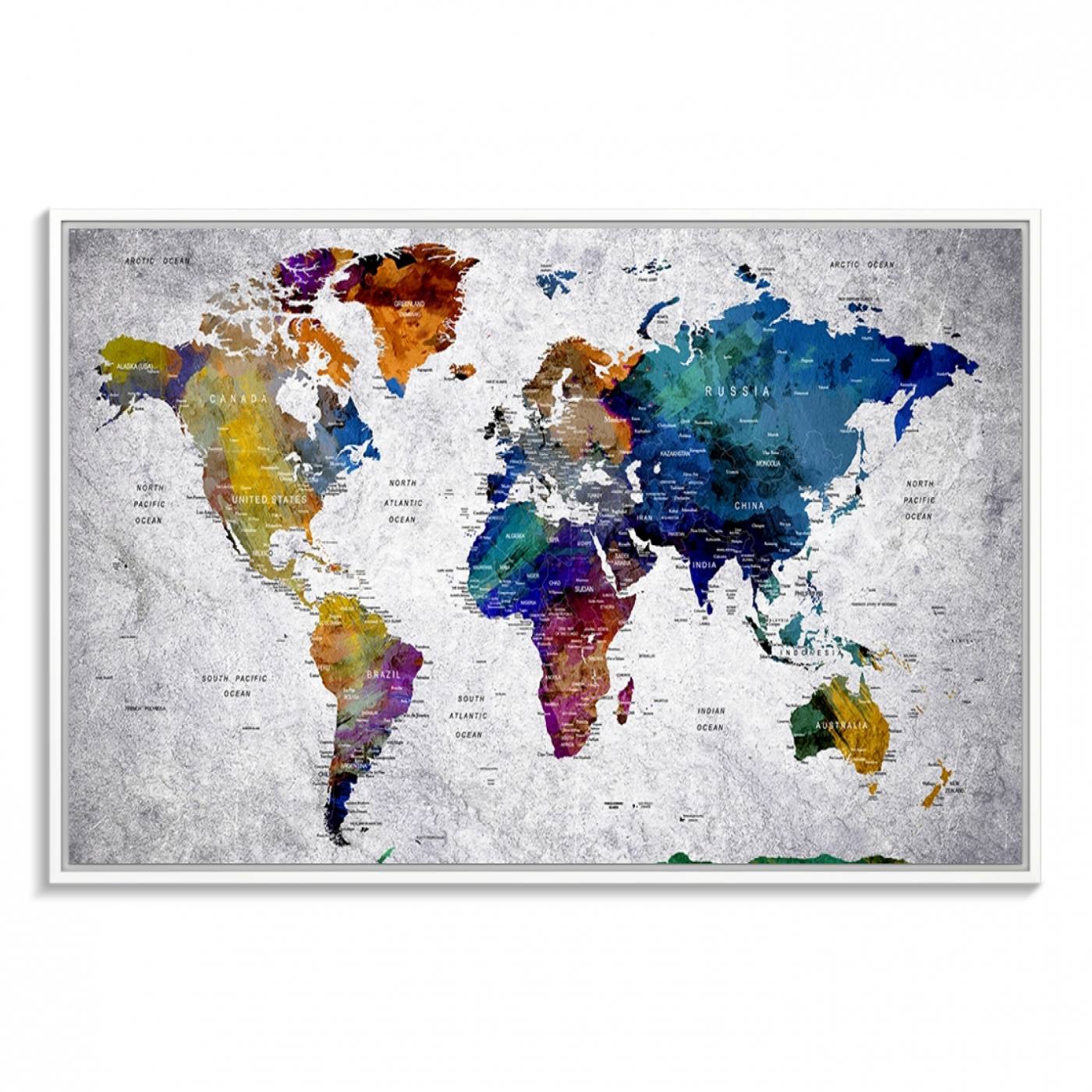 73670-MGV-FC-36X24_White-World Map Art Canvas Print
