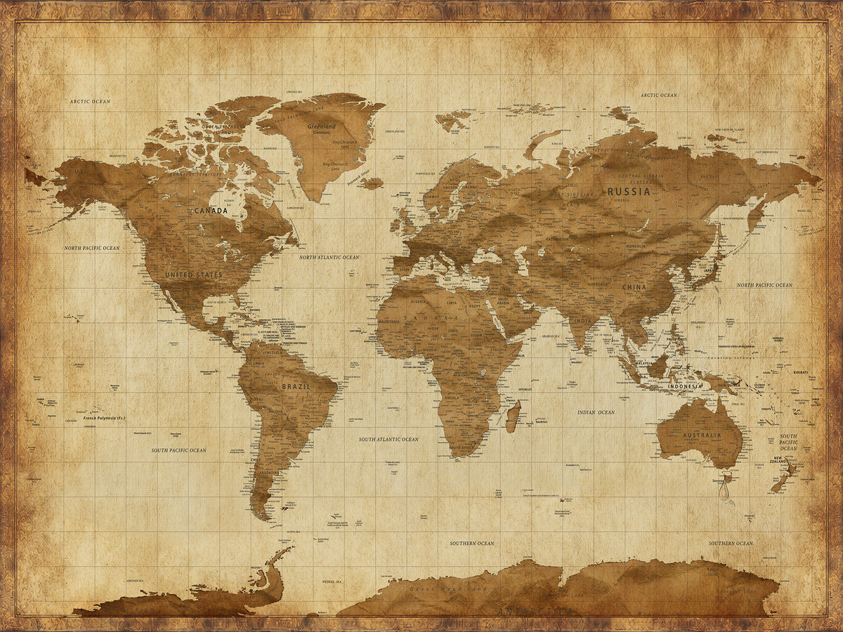 Custom Push Pin World Map Canvas Print, Honeymoon and Anniversary Gift, Dining Room and Study Decor