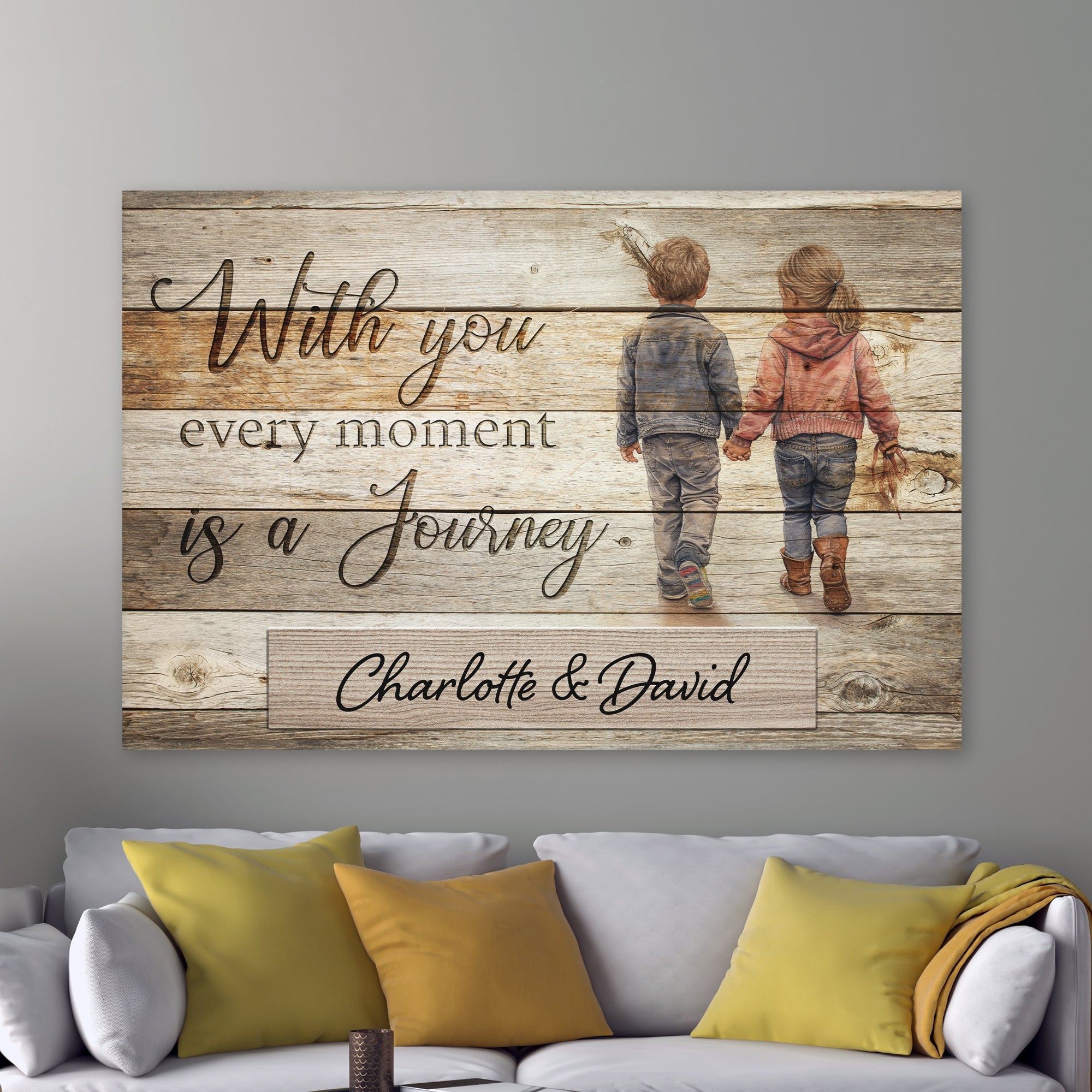Customized Love Story Canvas - Personalized Couple's Premium Gift