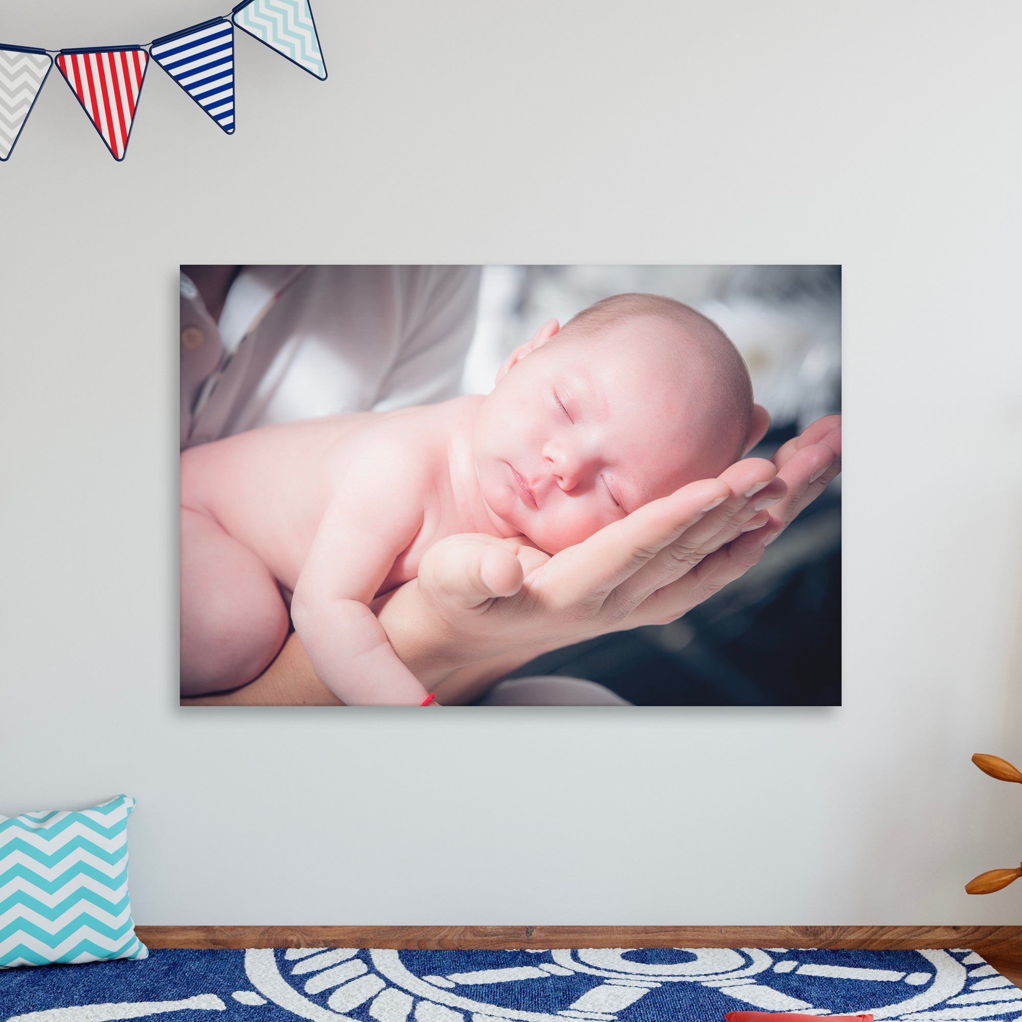 Personalized New Birth Baby Photo Canvas Print Gift