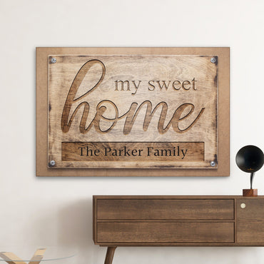Personalized "My Sweet Home" Premium Canvas Print