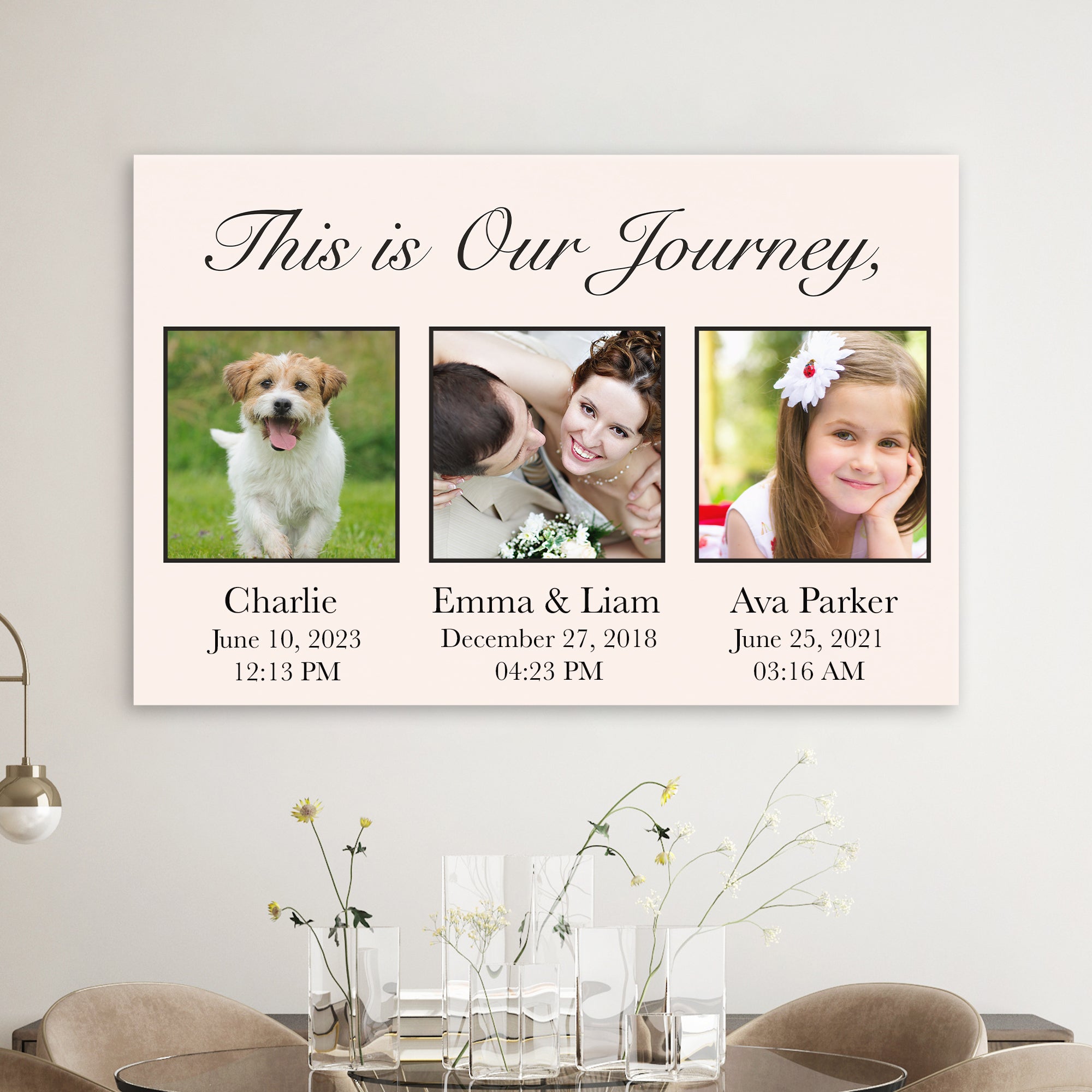 Personalized "This is Our Journey" Premium Canvas Print