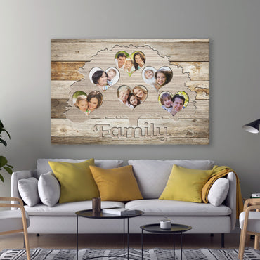 Personalized "Family Photos" Premium Canvas Print