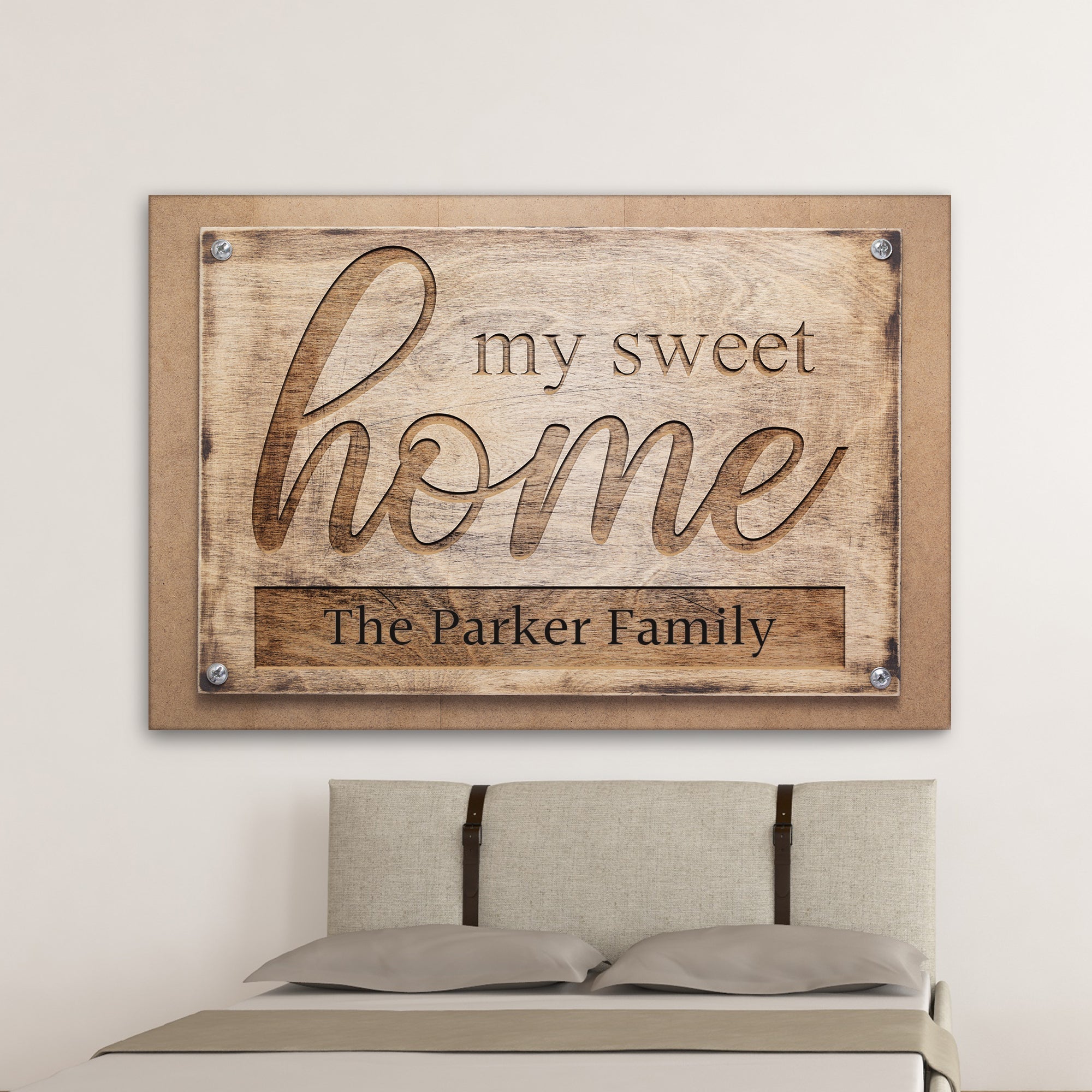 Personalized "My Sweet Home" Premium Canvas Print