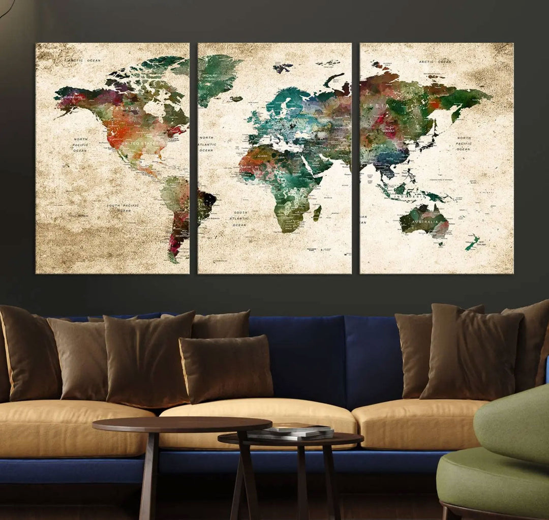 World Map Wall Arts