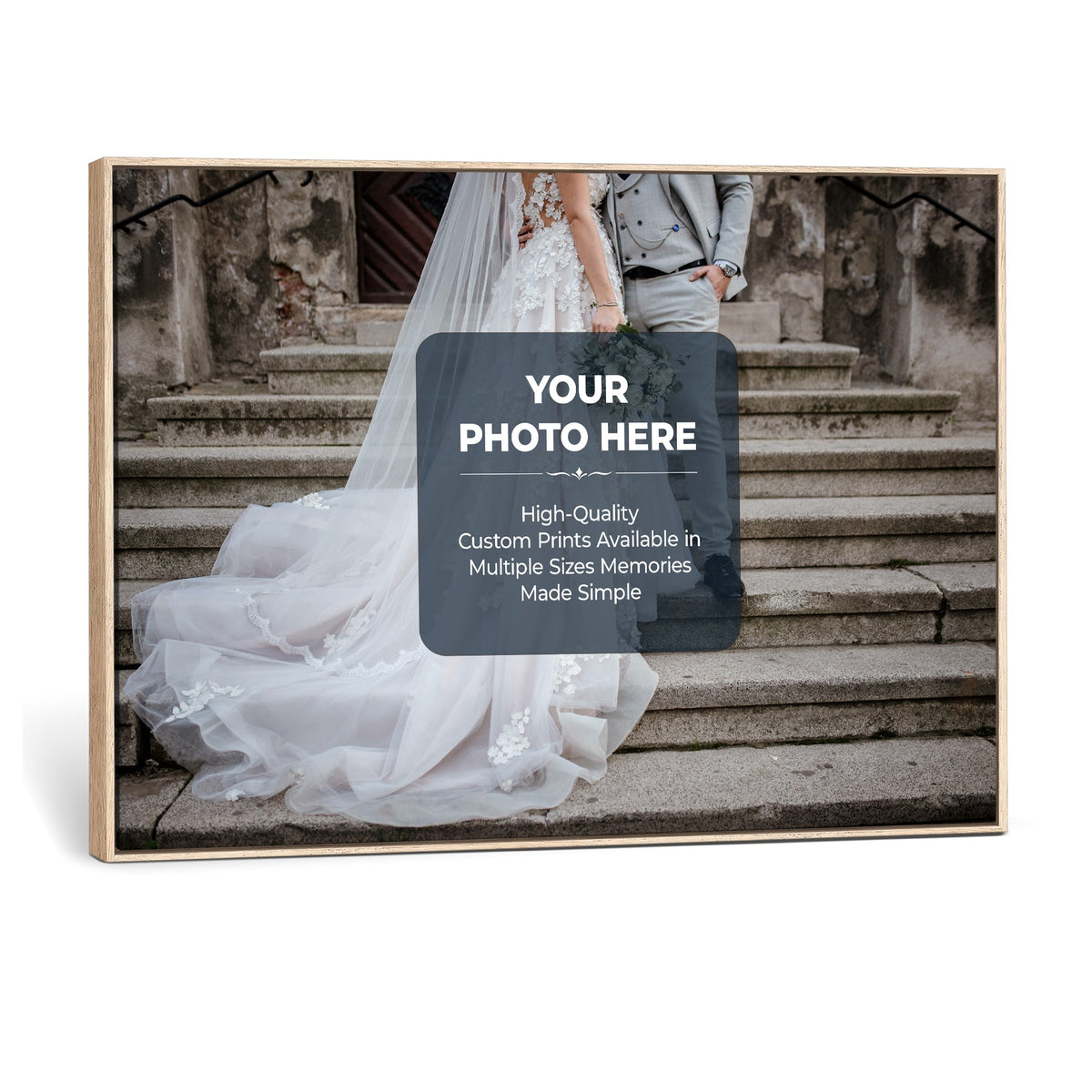 Natural floating frame canvas