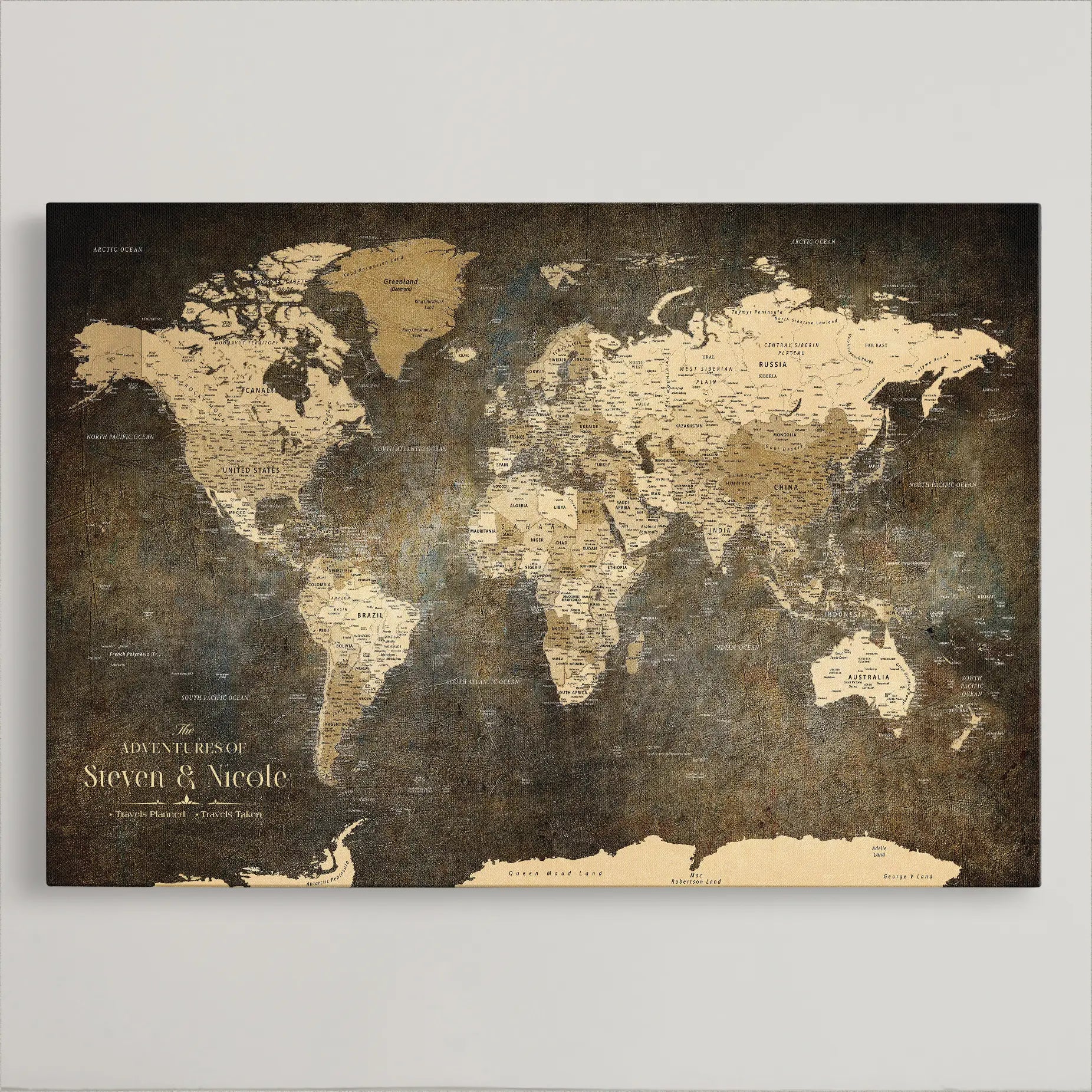 45566494-MGV-CV-36X24-Framed Personalized World Map Canvas Custom Push Pin Travel Tracker Gift