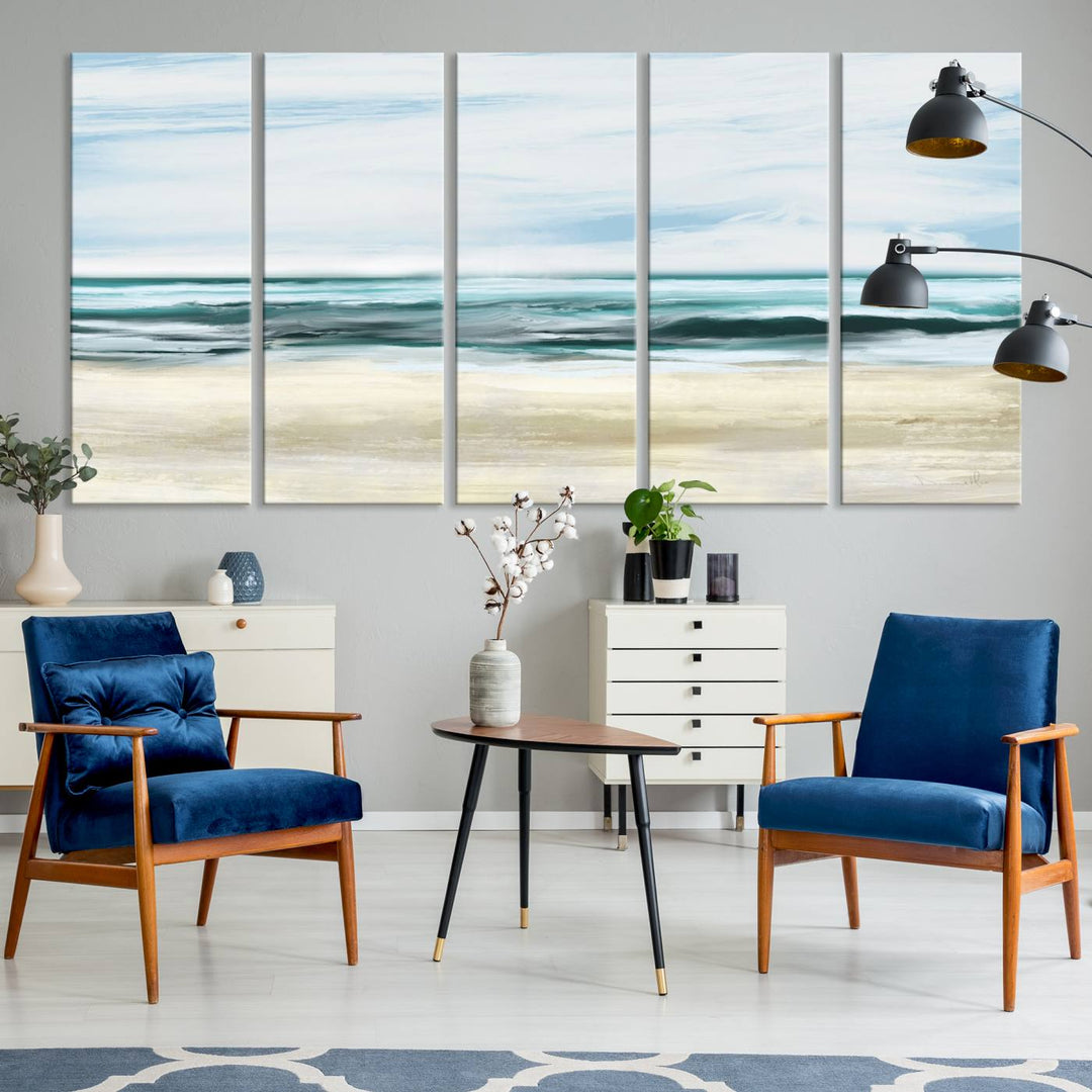 Ocean Abstract Wall Art Canvas Print