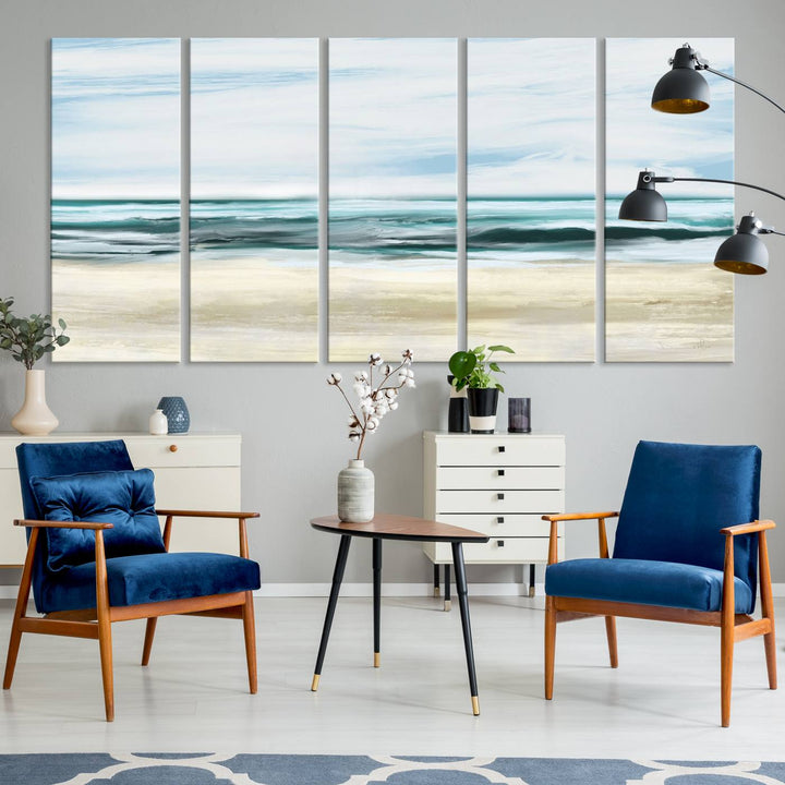 Ocean Abstract Wall Art Canvas Print