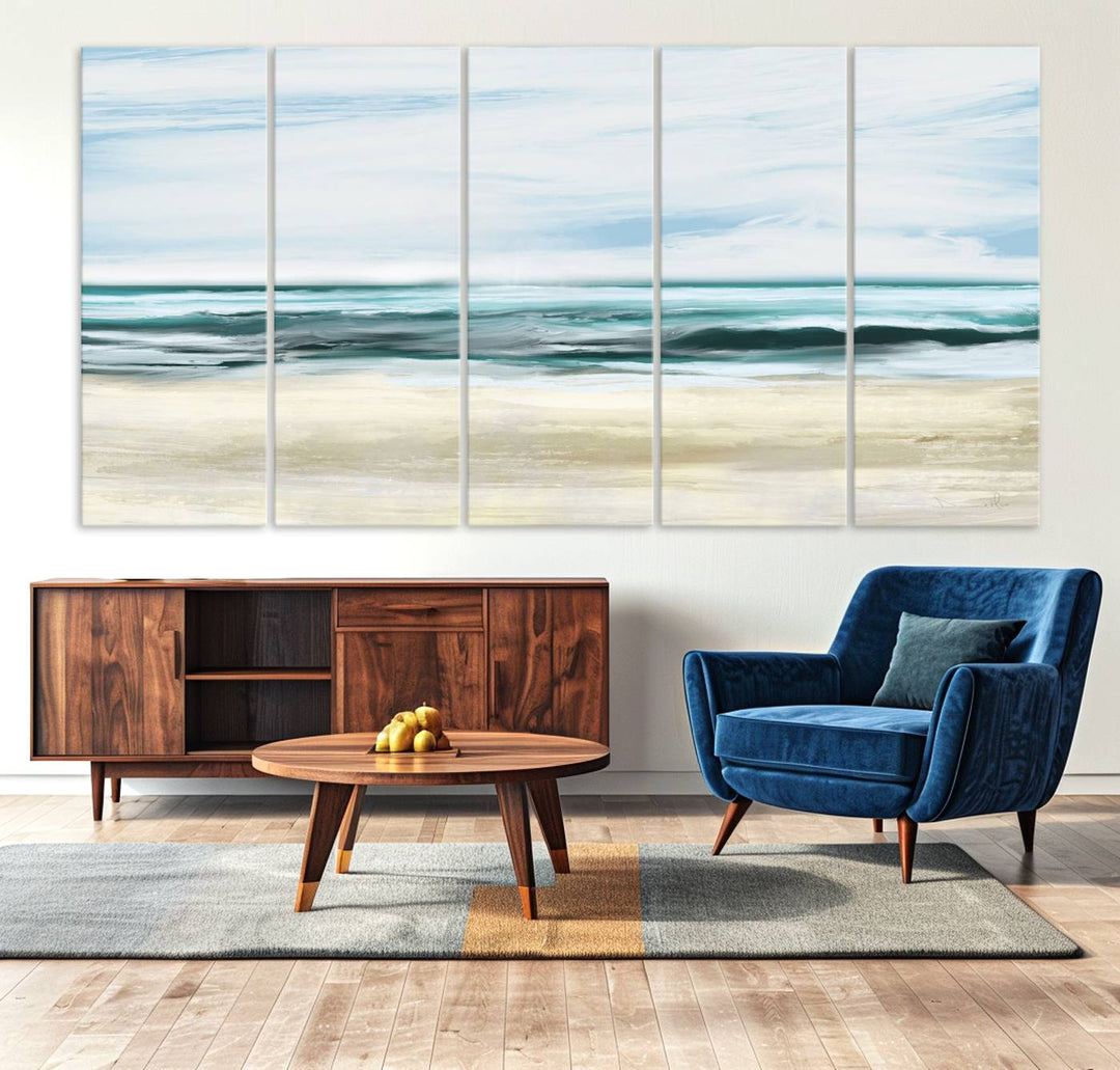 Ocean Abstract Wall Art Canvas Print