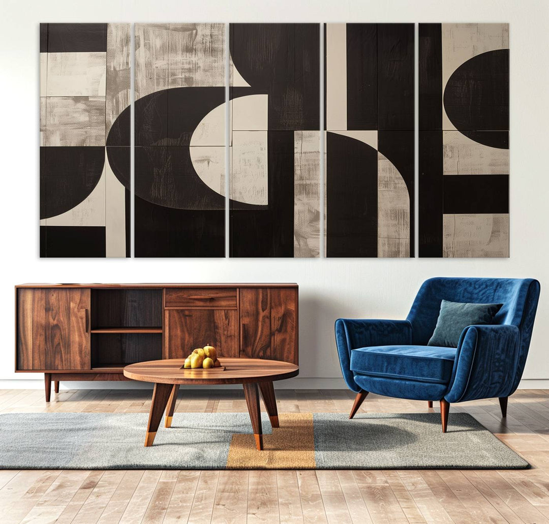 Abstract Brown Wabi Sabi Wall Art Print Set.
