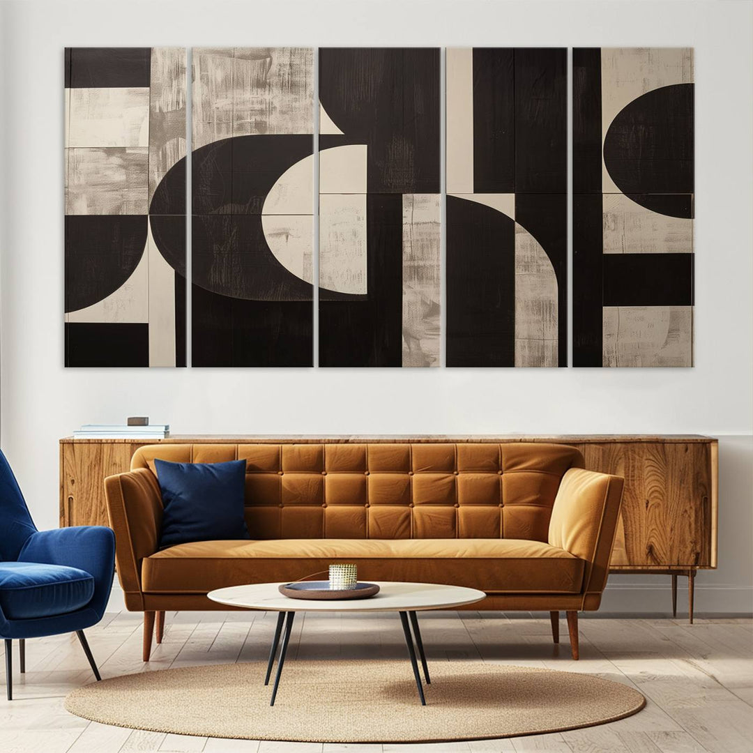 Abstract Brown Wabi Sabi Wall Art Print Set.