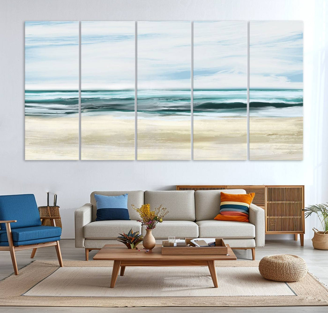 Ocean Abstract Wall Art Canvas Print