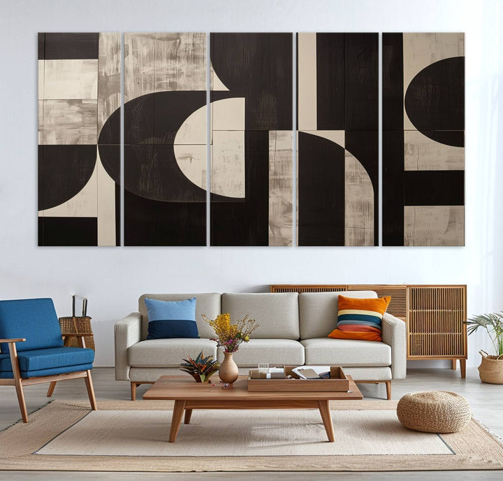 Abstract Brown Wabi Sabi Wall Art Print Set.