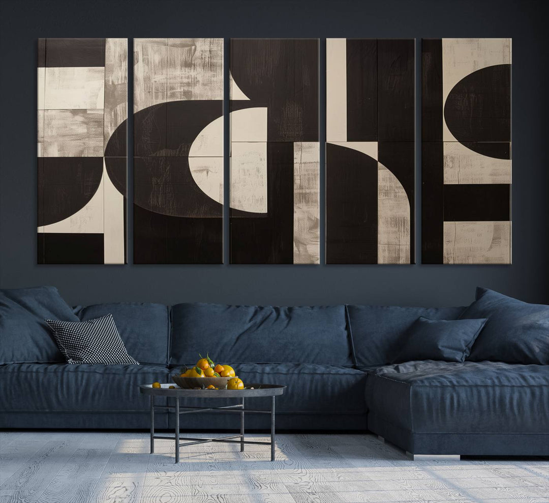 Abstract Brown Wabi Sabi Wall Art Print Set.