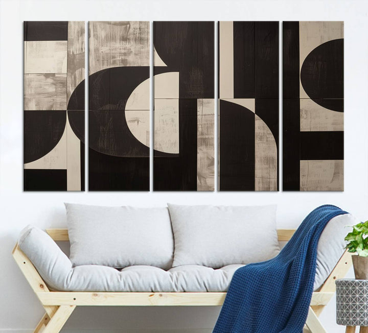Abstract Brown Wabi Sabi Wall Art Print Set.