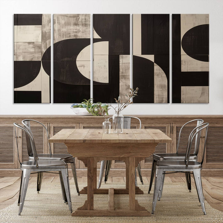 Abstract Brown Wabi Sabi Wall Art Print Set.
