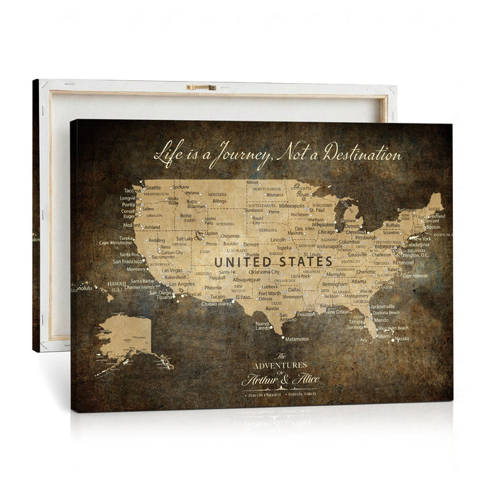 Push pin USA maps