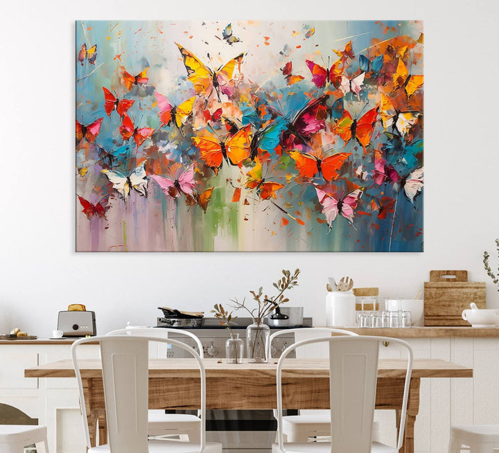 Abstract Butterfly Wall Art Canvas Print