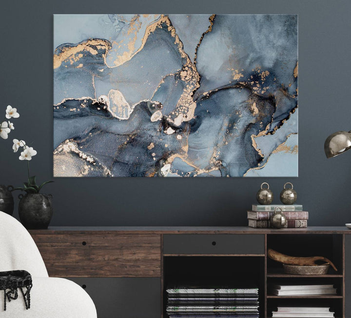 Multipanel Marble Fluid Effect Wall Art Abstract Canvas Wall Art Print