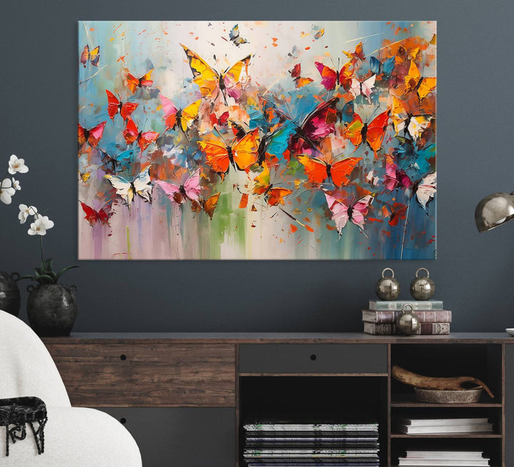 Abstract Butterfly Wall Art Canvas Print